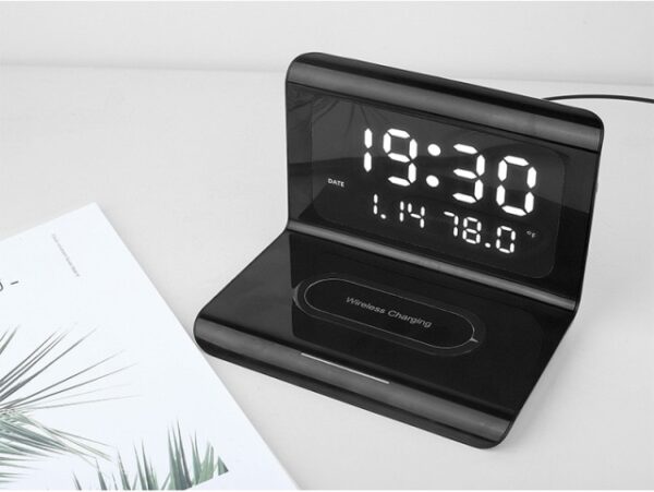 Alarm clock with Wireless Charging Function bedside Alarm Clock compatible with Iphone Huawei Samsung bedside alarm 1.jpg 640x640 1