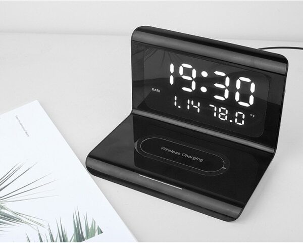 Alarm clock with Wireless Charging Function bedside Alarm Clock compatible with Iphone Huawei Samsung bedside alarm 1.jpg 640x640 1