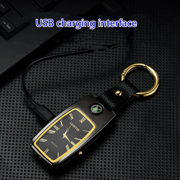 Car Key Chain Watch Lighter Multi function Cigarette Lighter With Compass Charging Device 3