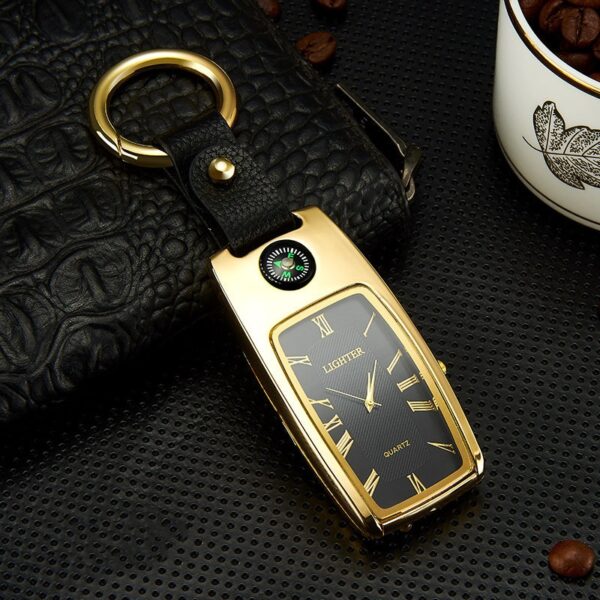 Car Key Chain Watch Lighter Multi function Cigarette Lighter With Compass Charging Device 5