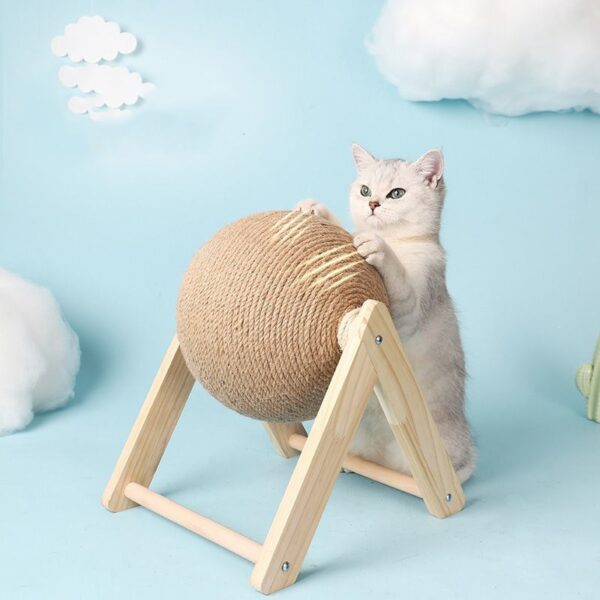 Cat Scratching Ball Toy Kitten Sisal Rope Ball Board Grinding Paws Toys Cats Scratcher Wear resistant 2