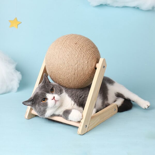 Cat Scratching Ball Toy Kitten Sisal Rope Ball Board Grinding Paws Toys Cats Scratcher Wear