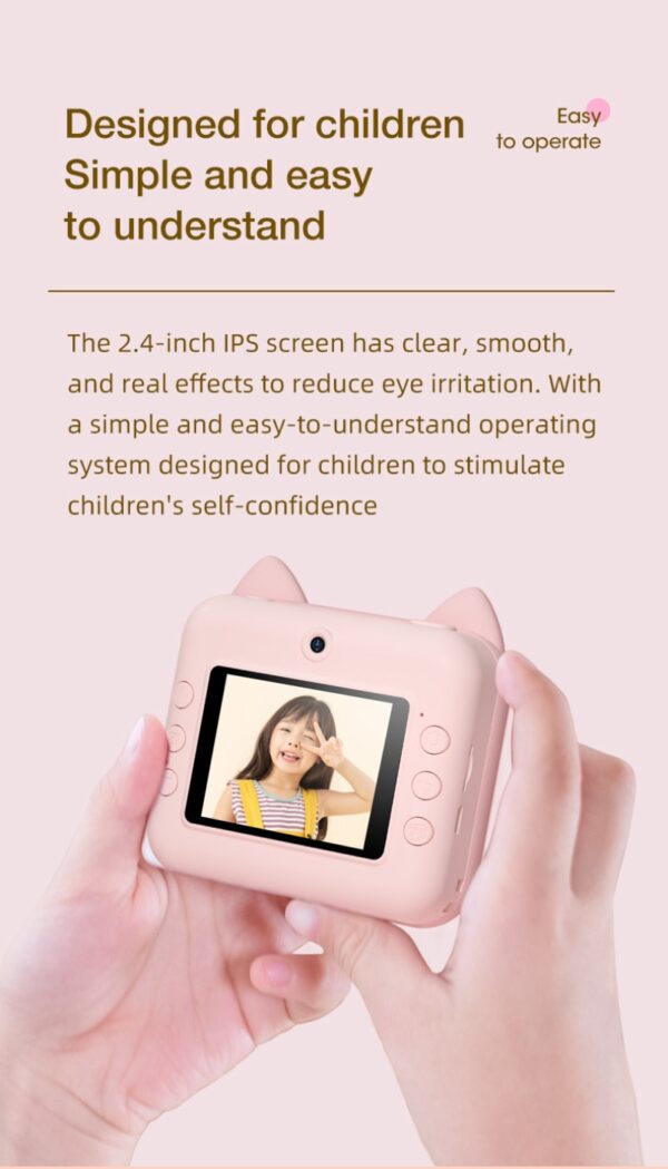 Children Camera For Kids Instant Camera 12MP Digital Camera For Children Photo Camera Toys For Girl ៣