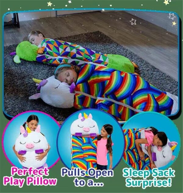 Children s Cartoon Sleep Sack For Birthday Gift Kids Sleeping Bag Plush Doll Pillow Baby Boys 4