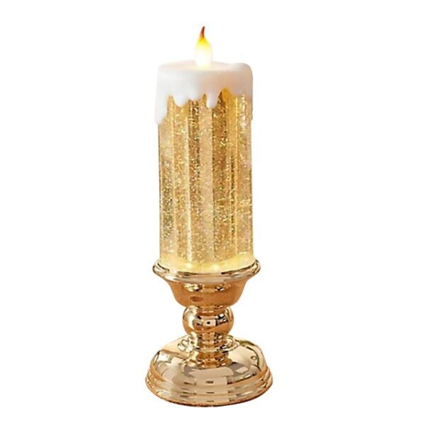 Christmas Rechargeable Colour Electronic LED Waterproof Candle With Glitter Colour Changing LED Water Candle In