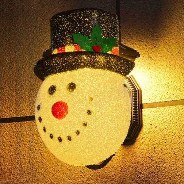 聖誕雪人裝飾燈罩門掛雪人頭燈罩門掛聖誕戶外門廊掛飾