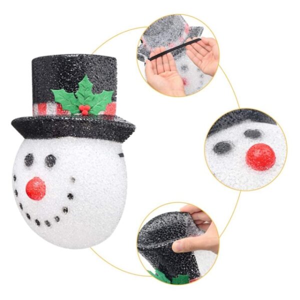 Christmas Snowman Decoration Lampshade Door Hanging Snowman Head Lampshade Door Hanging Christmas Outdoor Porch