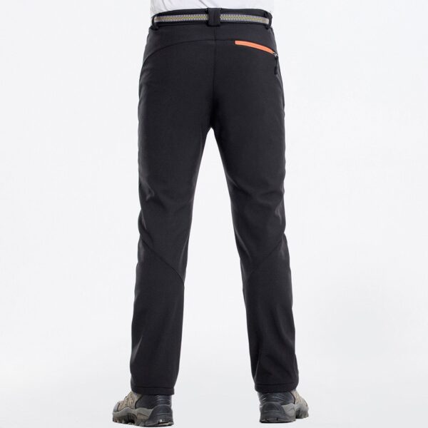 Spodnie wspinaczkowe męskie zimowe spodnie trekkingowe męskie ciepłe polarowe spodnie typu softshell Outdoor Grube Trekking Narciarstwo 3