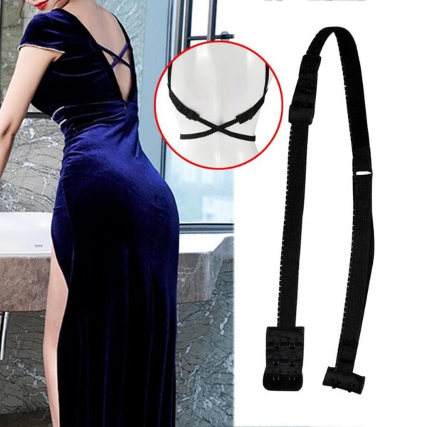 Deep V neck Open Back Extension Belt Bra Cross Belt Invisible Underwear Conversion Belt For Low 2