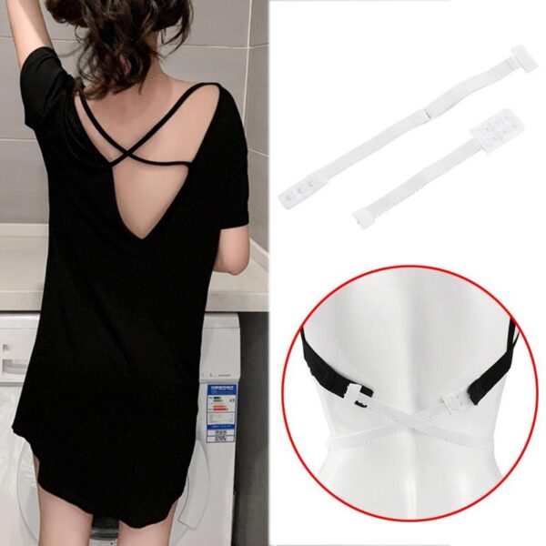 Deep V neck Open Back Extension Belt Bra Cross Belt Invisible Underwear Conversion Belt For Low 5