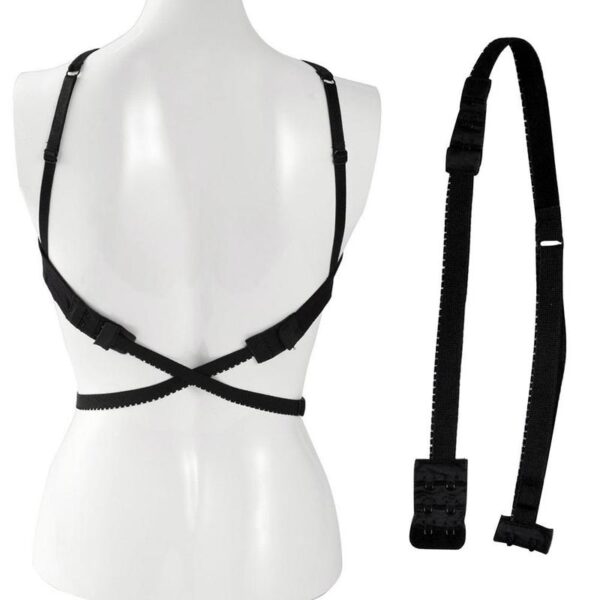 Deep V neck Open Back Extension Belt Bra Cross Belt Invisible Underwear Conversion Belt For Low