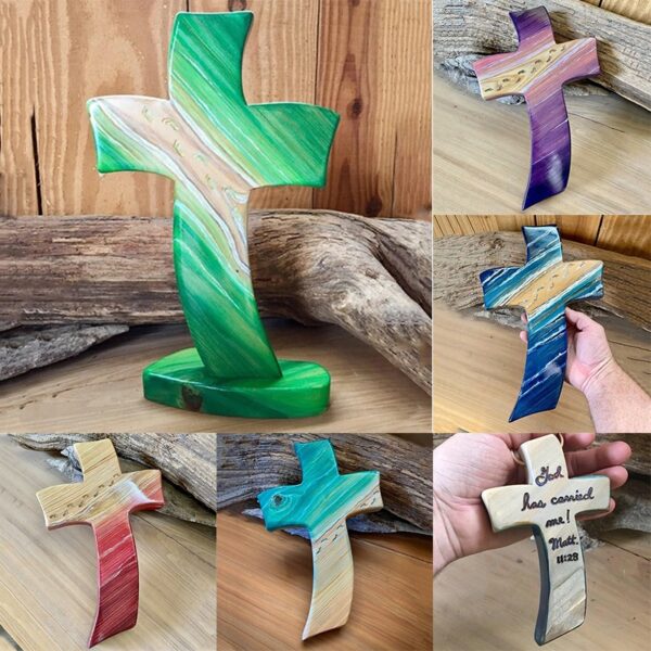 Divinely Inspired Handmade Wooden Crosses Hanging Ornament Home Decoration Lightweight D1