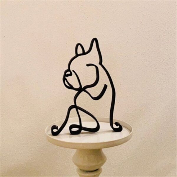 Arca Seni Minimalis Anjing Hadiah Peribadi Hiasan Logam Hiasan Rumah Moden Aksesori Pejabat 4.jpg 640x640 4