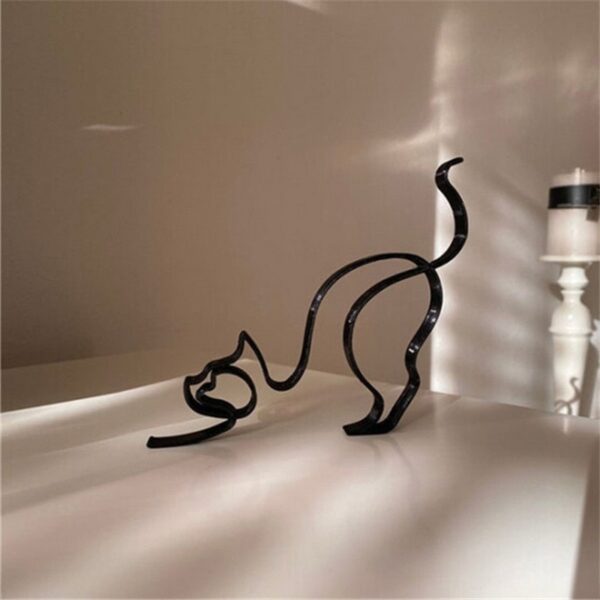 Dog Minimalist Art Sculpture Personalized Gift Metal Decor Modern Home Decoration Office Accessories 5