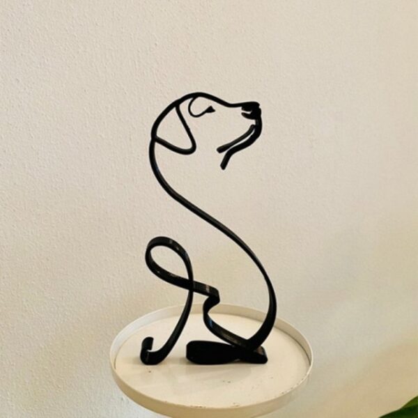 Arca Seni Minimalis Anjing Hadiah Peribadi Hiasan Logam Hiasan Rumah Moden Aksesori Pejabat 6.jpg 640x640 6