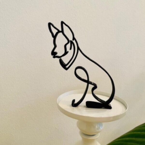 مجسمه هنر مینیمالیستی سگ هدیه شخصی دکور فلزی دکوراسیون منزل مدرن لوازم اداری 7.jpg 640x640 7