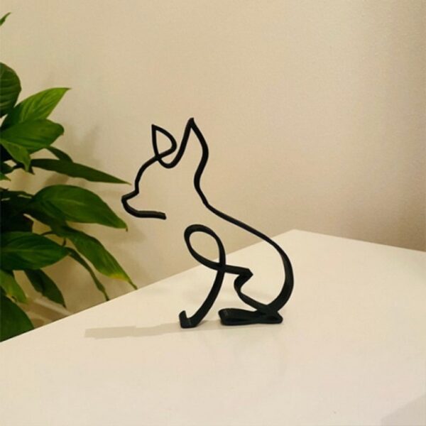 مجسمه هنر مینیمالیستی سگ هدیه شخصی دکور فلزی دکوراسیون منزل مدرن لوازم اداری 8.jpg 640x640 8
