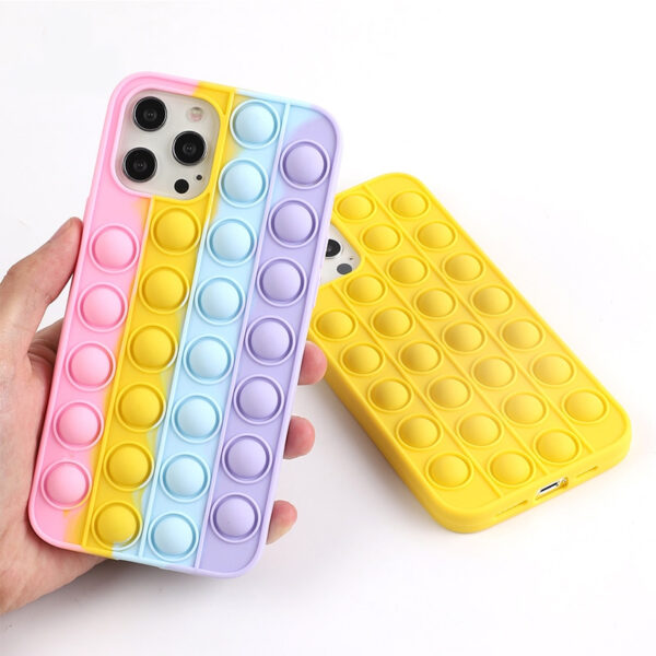 Fashion Rainbow Silicone Phone Case Para sa Iphone 12 11 Pro X XR XS Max 5 5s 6