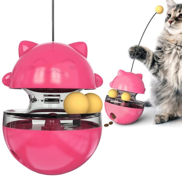 楽しいタンブラーペットスローフードエンターテインメントおもちゃ猫の注意を引く調節可能なスナック口3.jpg640x640 3