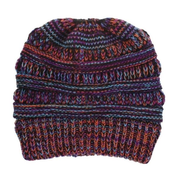 Czapka beanie z wysokim kokiem w kucyk Masywna, miękka, rozciągliwa dzianina z ciepłą, puszystą podszewką w kształcie czaszki 100 10.jpg 640x640 10