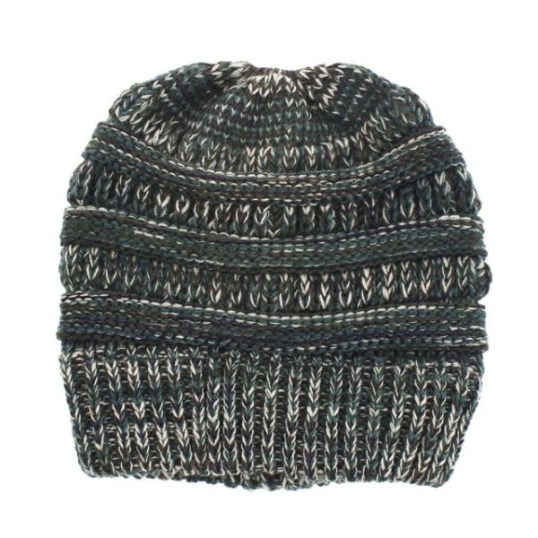 Hár bolla ponytail beanie Hat Chunky, mjúkur teygjanlegur snúruprjónn Warm fuzzy lined Skull Beanie 100 12.jpg 640x640 12