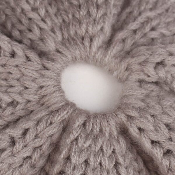 Czapka Beanie z wysokim kokiem w kucyk Chunky Soft Stretch Cable Knit Warm Fuzzy Lined Skull Beanie 100 4