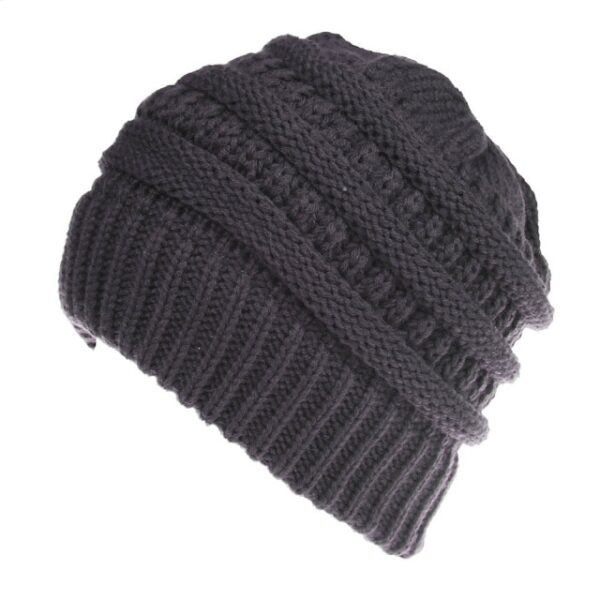 High Bun Ponytail Beanie Hat Chunky Soft Stretch Cable Knit Warm Fuzzy Lined Skull Beanie 100 6.jpg 640x640 6