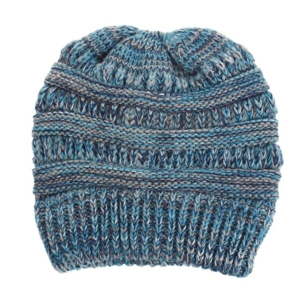 Gorro de rabo de cavalo com coque alto, grosso, macio, elástico, malha, quente, felpudo, forrado, caveira, gorro 100 9.jpg 640x640 9