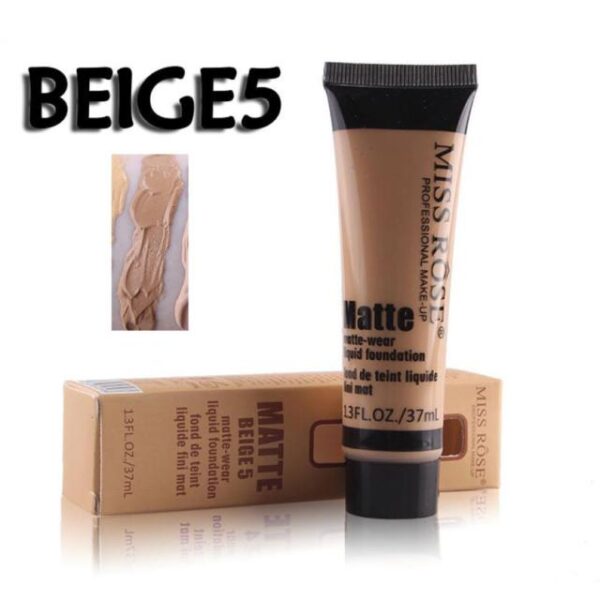 MISS ROSE 37ml Matte Liquid Foundation Cream Soft Matte Long Wear Oil Control Concealer Fashion Basic 1.jpg 640x640 1