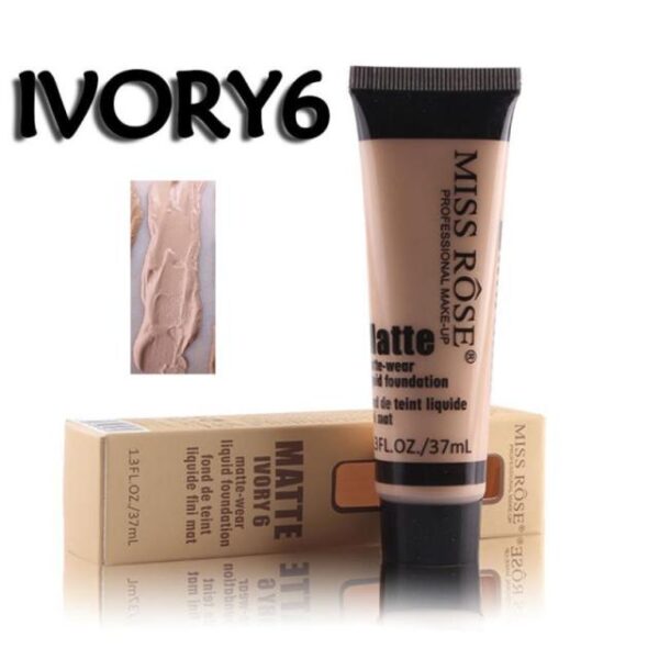 MISS ROSE 37ml Matte Liquid Foundation Cream Soft Matte Long Wear Oil Control Concealer Fashion Basic 2.jpg 640x640 2