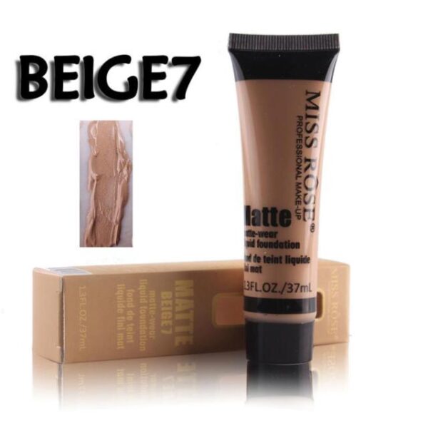 MISS ROSE 37ml Matte Liquid Foundation Cream Soft Matte Long Wear Oil Control Concealer Fashion Basic 3.jpg 640x640 3