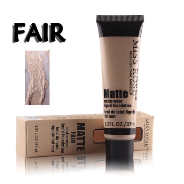MISS ROSE 37ml Matte Liquid Foundation Cream Soft Matte Long Wear Oil Control Concealer Fashion Basic 4.jpg 640x640 4