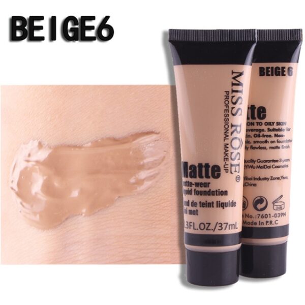 MISS ROSE 37ml Matte Liquid Foundation Cream Soft Matte Long Wear Oil Control Concealer Fashion Basic 8.jpg 640x640 8