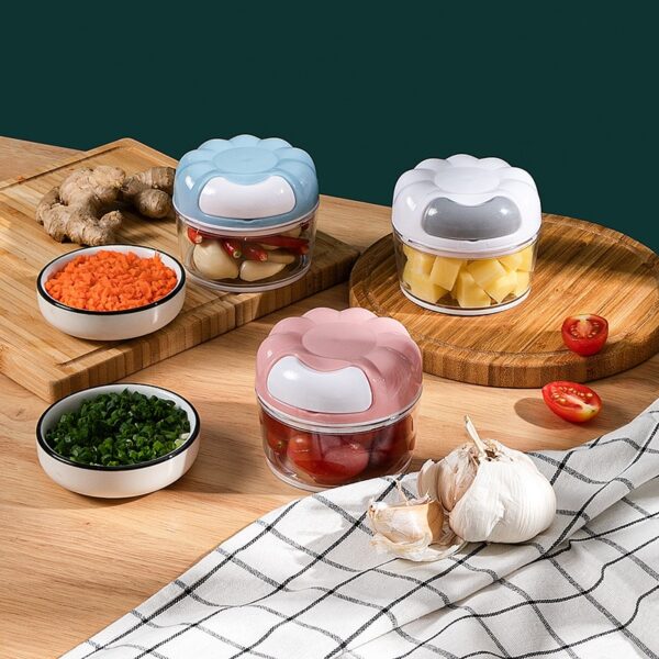 Multi function Garlic Grinding Chopper Manual Garlic Press Food Vegetables Cutter Meat Grinders Kitchen Gadgets pepper 4