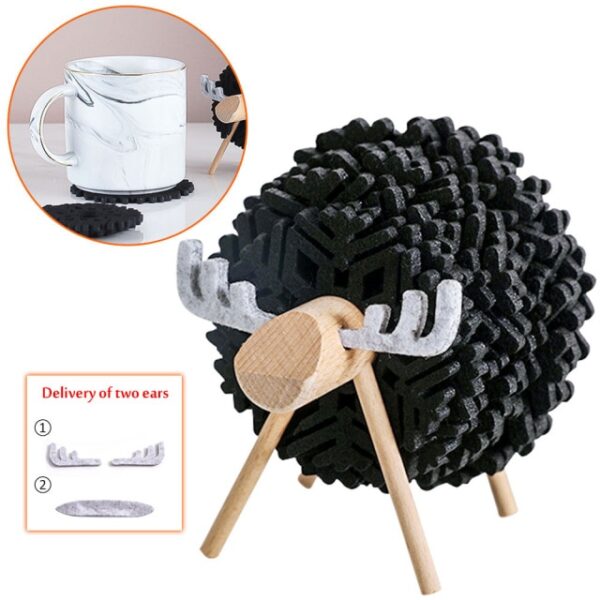 New Sheep Shape Anti Slip Cup Pads Coasters Insulated Round Felt Cup Mats Japan Style Creative 1.jpg 640x640 1