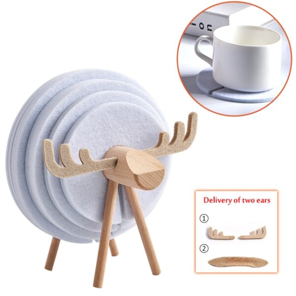 New Sheep Shape Anti Slip Cup Pads Coasters Insulated Round Felt Cup Mats Japan Style Creative 3.jpg 640x640 3