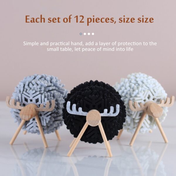 New Sheep Shape Anti Slip Cup Pads Coasters Insulated Round Felt Cup Mats Japan Style Creative 4