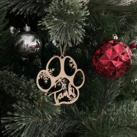 Christmas Dog Paw Ornament - image 2