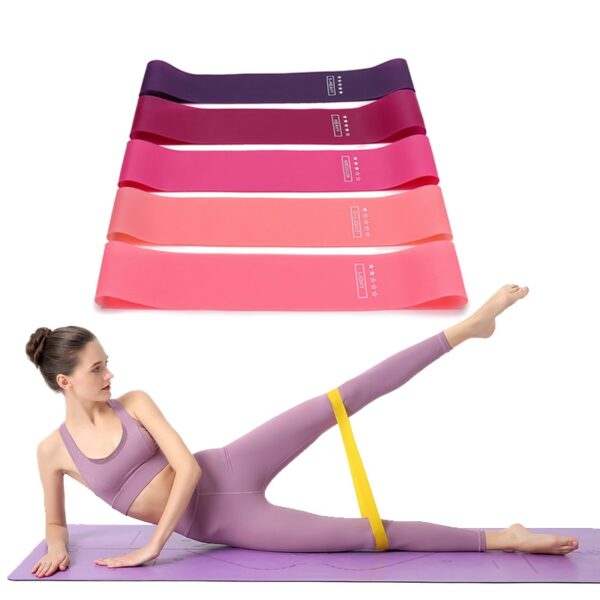 Portable Fitness Workout Equipment Rubber Resistance Bands Yoga Gym Elastic Gum Strength Pilates Crossfit Women Weight
