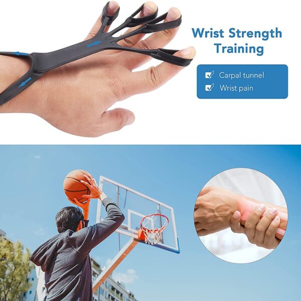 Silicone Grip Device Mag-ehersisyo sa Daliri Stretcher Arthritis Hand Grip Trainer Palakasin ang Pagsasanay sa Rehabilitasyon Para Maibsan ang Sakit 4