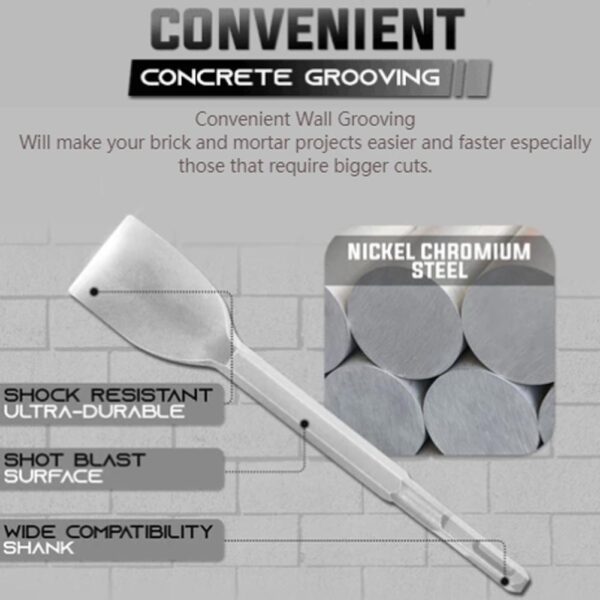 Square Shank Electric Hammer Drill Bit Rotary Hammer Curved Chisel Bit Chisel Curved Angled Curved Tile 3
