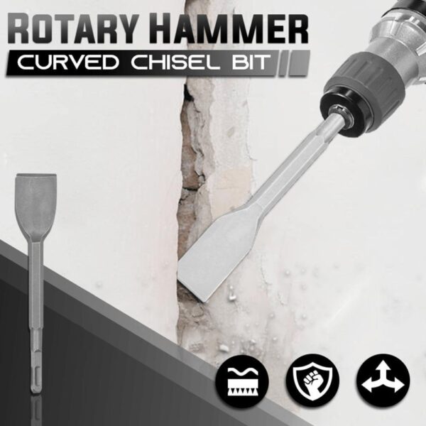 Square Shank Electric Hammer Drill Bit Rotary Hammer Curved Chisel Bit Chisel Curved Angled Curved Tile