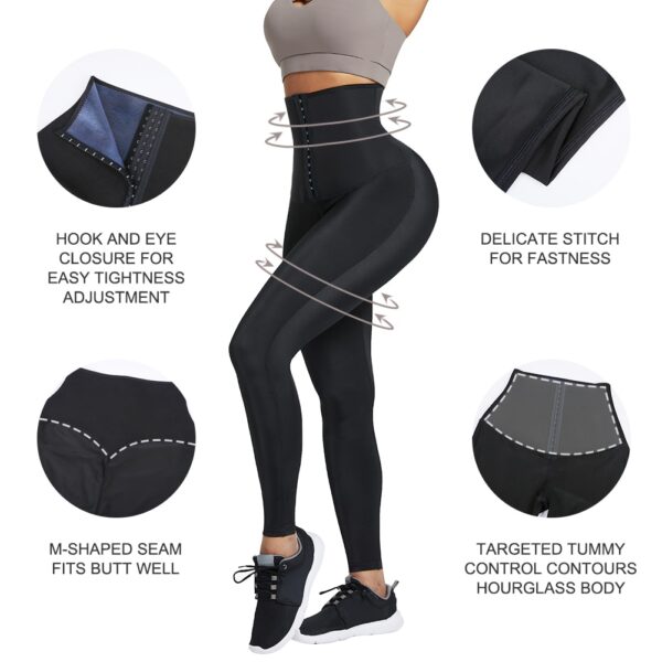 Sweat Sauna Pants Waist Trainer Body Shaper Thermo Shapewear Tummy Control Slimming Pants Fajas Workout Fitness 3