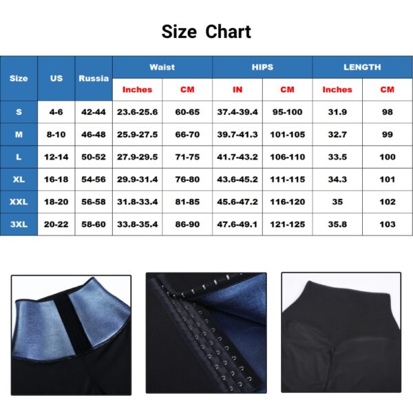 Sweat Sauna Pants Waist Trainer Body Shaper Thermo Shapewear Tummy Control Slimming Pants Fajas Workout Fitness 5