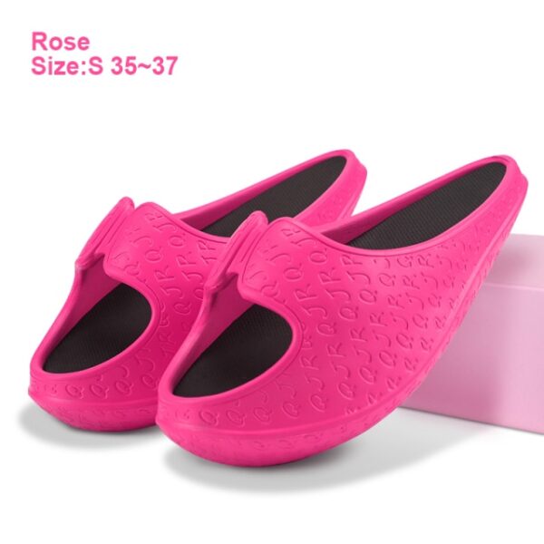 Ahụ nwanyị na-akpụzi ahụ ahụ na-amakụ Rocking Slippers Leg Shape Care Single Strap Slipper Half Palm Negative 4.jpg 640x640 4