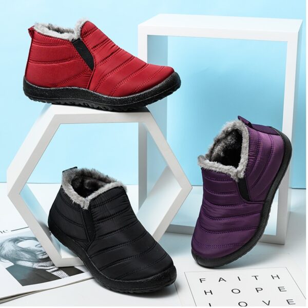 Women Boots Ultralight Winter Shoes Women Ankle Botas Mujer Waterpoor Snow Boots Female Slip On Flat 3