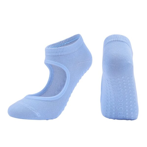 Women High Quality Pilates Socks Anti Slip Breathable Backless Yoga Socks Ankle Ladies Ballet Dance Sports 2.jpg 640x640 2