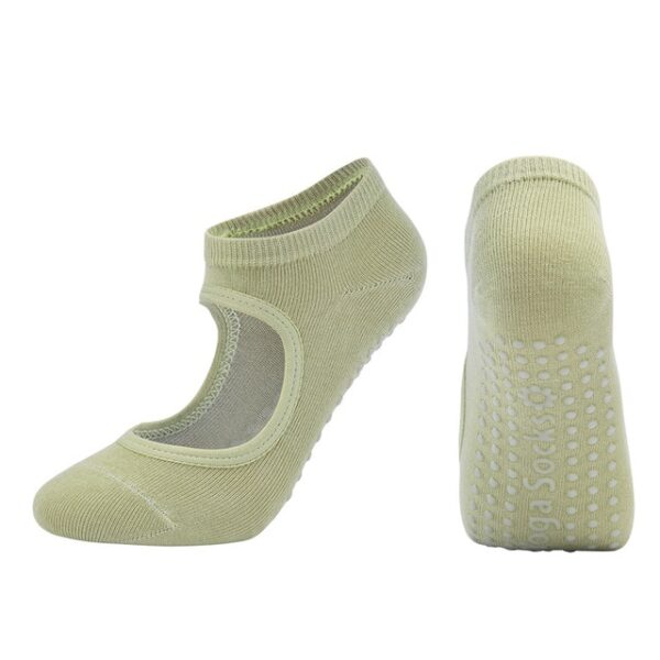 Women High Quality Pilates Socks Anti Slip Breathable Backless Yoga Socks Ankle Ladies Ballet Dance Sports 3.jpg 640x640 3