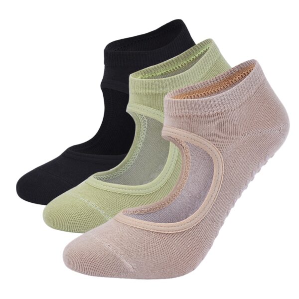Women High Quality Pilates Socks Anti Slip Breathable Backless Yoga Socks Ankle Ladies Ballet Dance Sports