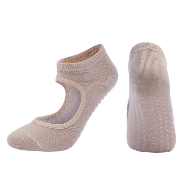 Women High Quality Pilates Socks Anti Slip Breathable Backless Yoga Socks Ankle Ladies Ballet Dance